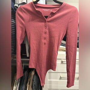 Abercrombie Ribbed Henley Bodysuit